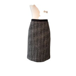 J. Crew black and white “tweed” pencil skirt - 6